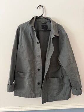 H&M Men's Olive Green Military Field Jacket